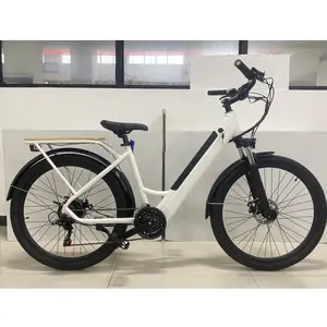 Bicicleta Eléctrica holandesa de 36v y 250w para mujer, bici de 250w, 700C, color negro y plateado