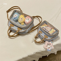 Sac Ita bandoulière en cuir PU durable, personnalisable, avec présentoir à épingles à thème feuille d'automne adorable, pour événements scolaires