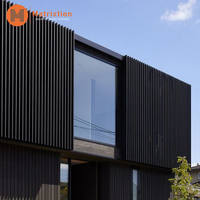Lattes en aluminium noir pour façades architecturales extérieures