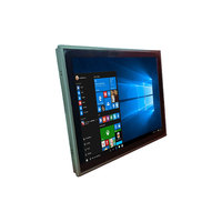 PC industriel tactile résistant sans ventilateur 19'' avec processeur Celeron 3855U, 4 Go de DDR4, étanche, 4 ports USB, 2 ports LAN, 2 ports COM, alimentation CC 9-36V - Nouveauté très demandée