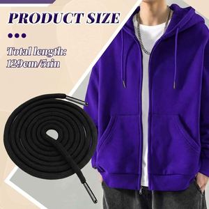 1 pièce Cordon de serrage de remplacement en coton 100% haute ténacité de 51 pouces pour pantalons de survêtement, sweats à capuche et shorts (tête de cordon en métal noir) - Product Image 3