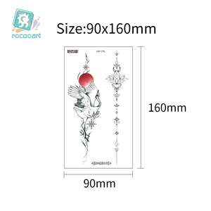 Tato Temporer Motif Bunga untuk Wanita dan Remaja Putri, Tahan Air, Realistis, Hitam, Seksi, Seni Tubuh Wanita - Product Image 3