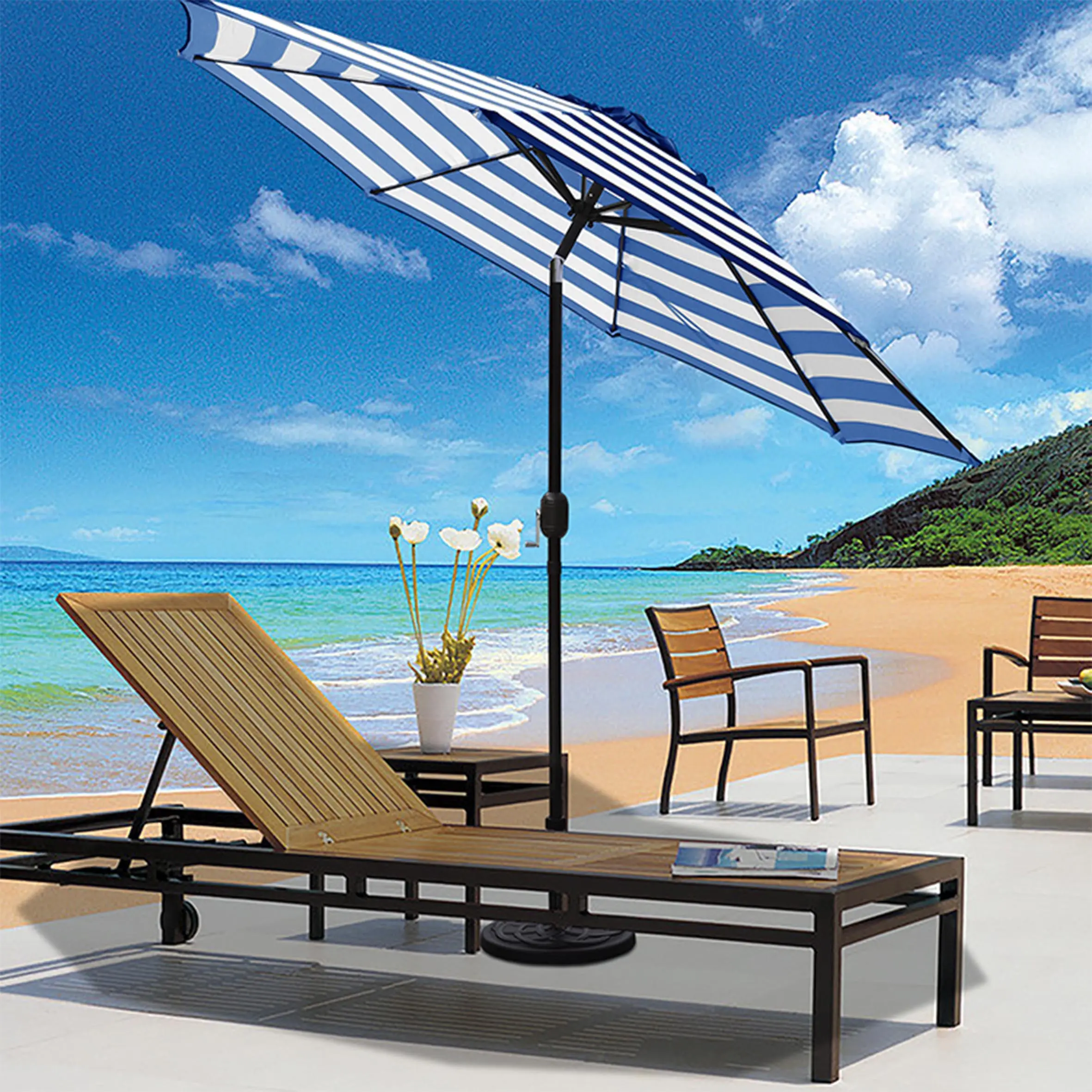 Grande ombrellone quadrato esterno spiaggia pannello solare giardino esterno ombrellone ombrellone grande 3M 4M 5M giardino ombrelloni ombrelloni
