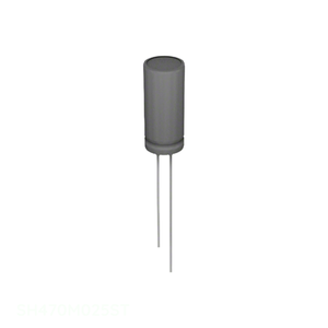 Condensador de Aluminio Original CAP ALUM 47UF 20% 25V RADIAL TH 47 uF SH470M025ST de Montaje a Través de Orificio - Product Image 1