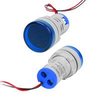 Voltímetro Circular de Doble Corriente D101-22VAM, Indicador de Señal Digital de 22 mm, AC60-300V para la Industria Eléctrica