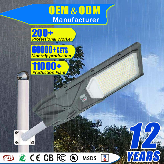 LumaNaga Super Bright All in One Solar Street Light 200W Motion Sensor LED Outdoor Lighting System for Rural Road Village Path