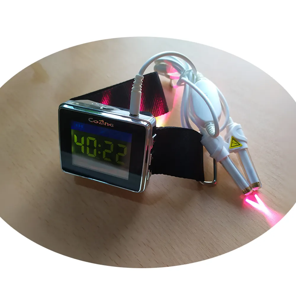 Nieuwe Uitvinding In China 650Nm / 532Nm / 450Nm / 589Nm Dr En Thuisgebruik Koude Lasertherapie Horloge