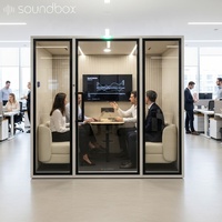 Cabine insonorisée pour bureaux partagés, cabine de réunion silencieuse pour petites entreprises