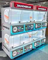 Distributeur automatique de capsules Gacha WANGERBAO Stylish Pro à 4 compartiments, fonctionnant avec des pièces de monnaie et éclairage LED coloré