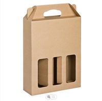 Boîte à vin rouge, emballage pour 3 bouteilles, coffret cadeau, carton pour bière, boîtes à vin en carton de luxe pour l'expédition