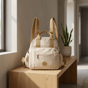 Linda Mochila Cuadrada Impermeable de Lona con un Solo Tirante, Mini Bolso Cruzado con Cierre para Mujer - Product Image 2