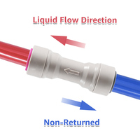 Vanne de retenue droite à raccord rapide (valve unidirectionnelle), raccords à déconnexion rapide 3/8 pouce, vanne en ligne pour brassage maison