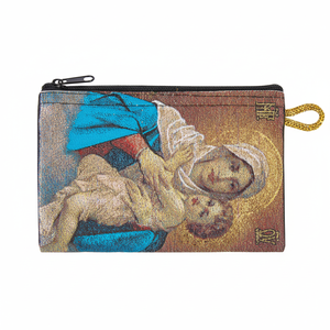 Iconography-monedero tejido con diseño de la Virgen María y Jesús, regalo Católico - Product Image 2