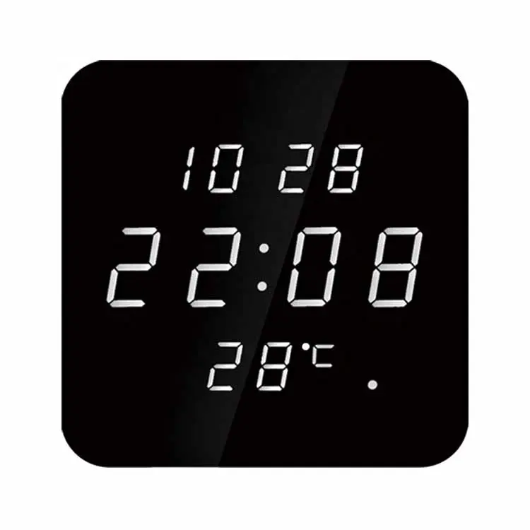 factory sell large plastic digital wall clock led with date temperature