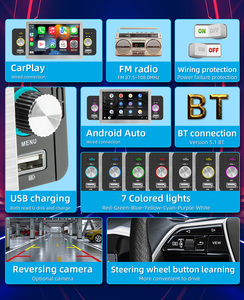 Autoradio CarPlay <span class=keywords><strong>5</strong></span> pouces avec écran tactile Android <span class=keywords><strong>Auto</strong></span> filaire, protection des câbles de charge USB, autoradio MP5 universel - Product Image 3
