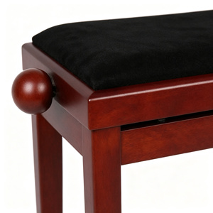 Banc de <span class=keywords><strong>piano</strong></span> en <span class=keywords><strong>acajou</strong></span> FS avec siège en velours noir, modèle FS-PB-008 - Product Image 5