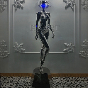 Figura greca scultura in fibra di vetro luminoso pavimento-in piedi figurina pesca TAO bar musica taverna sala da pranzo bar decorazione - Product Image 5