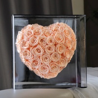 Roses éternelles de luxe, tenue longue durée, en forme de cœur, bijoux pour la saint-valentin, vente en gros, livraison gratuite