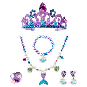 Conjunto de accesorios de vestido de princesa de lujo, guantes de princesa, Tiara, corona, Cosplay, varita mágica, collares, pulsera, pendiente, anillo - Product Image 2