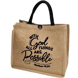 Nhà Sản Xuất Bán Buôn Thân Thiện Với Môi Bãi Biển Tote Túi Tùy Chỉnh In Có Thể Tái Chế Đay Mua Sắm Túi Bông Xử Lý Thư - Product Image 2