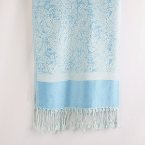 Lujo nuevo anacardo Jacquard musulmán señora Hijab bufanda venta al por mayor estilo étnico largo borla Hijab chal - Product Image 3