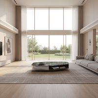 Table basse en marbre de qualité supérieure avec structure en acier inoxydable, mobilier de villa de luxe, design moderne