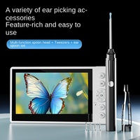 Caméra de nettoyage d'oreilles sans fil 1080P HD avec loupe d'écran pour usage familial à domicile, otoscope sûr pour l'élimination du cérumen pour adultes, enfants et personnes âgées