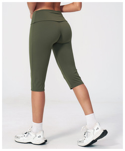 Pantalon de yoga taille haute moulant pour <span class=keywords><strong>femme</strong></span>, séchage rapide, couleur unie, effet galbant fessier, idéal pour le fitness et la gym - Product Image 5