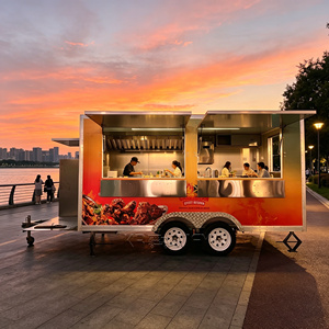 Compact Pizza Food Trailer Stainless Steel Hot Dog Food Truck Customized Coffee CE Catering Cart - Product Image 4