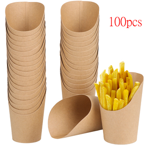 Vasos de Papel Desechables para Comida Rápida, Modelo CUP125 de la Marca <span class=keywords><strong>BIOPACK</strong></span> con Logotipo Personalizado, para Papas Fritas - Product Image 1
