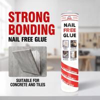 Colle liquide synthétique sans clou, adhésif de construction haute résistance pour le bois, les carreaux, la céramique, le PVC, le montage de panneaux et les travaux intérieurs