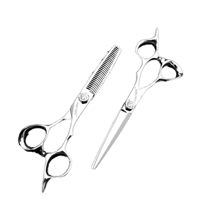 Ciseaux et cisailles de coiffure professionnels SHENQISHI 6,0 pouces en acier inoxydable VG10 à dents multiples pour effilage et coupe - Product Image 1