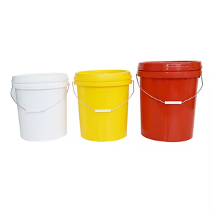 ถังพลาสติก PP 20L 15L สีต่างๆสีขาวพร้อมฝาปิดแบบกดสำหรับสีเคมีน้ำมันเครื่องซีลใช้งานอื่นๆ - Product Image 1