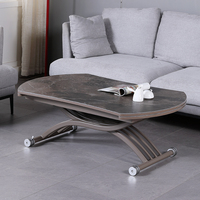 Table à manger de luxe, en céramique extensible et en marbre, pour 8 personnes, rondes et transformables