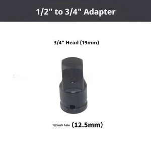 Adaptateur de douille hexagonale en acier au chrome-vanadium chromé noir, tête de conversion pour clé électrique, réducteur de douille à chocs pneumatique, adaptateur OEM - Product Image 3