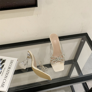 Nouvelle Collection 2025 – Sandales à talons hauts en strass et nœud de fée, avec talon orné de cristaux – Offre Spéciale - Product Image 5