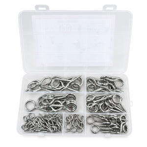 120 vis à œil en métal zingué, autoperceuses, en acier noir et blanc, métriques et impériales, pour cloisons sèches, en bande - Product Image 1