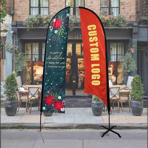 Custom for Business Outdoor Digital Signage Feather Flag Pole Outdoor Beach Flag Teardrop Feather Flag - Product Image 1