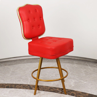 YH Casino Chaise de casino rouge réglable moderne de haute qualité Chaise de bar en cuir de luxe Chaises de table de poker
