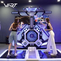 Máquina de juegos de realidad Virtual, simulador de plataforma de pie, 9D VR, CE RoHS VART, doble jugador, en venta