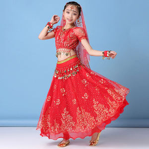 <span class=keywords><strong>Jasmine</strong></span> princesse arabe scène Performance porter des vêtements de danse indienne ventre en mousseline de soie à manches courtes jupe longue tenue - Product Image 2
