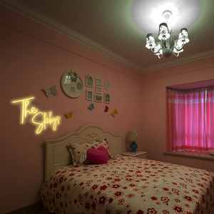 Letrero Luminoso de Neón Estilo Caballero Chic, Personalizable, Multicolor, con Control Remoto, para Montar en la Pared, Regalo para Bebés, Decoración para Fiestas en Casa, Empresas y Eventos - Product Image 6