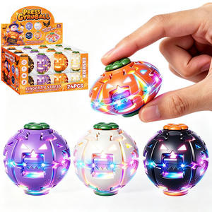 ของเล่นหมุนแก้เครียดรูปฟักทองฮาโลวีน พร้อมไฟ LED 4 สี บรรจุในกล่องโชว์ ของขวัญคลายเครียด - Product Image 1