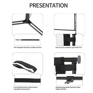 Pantalla de Proyección 3D 16:9 con Soporte Resistente al Viento para Cine al Aire Libre - Product Image 5