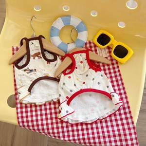 Summer pet <b>clothes</b> with lace trim, cute polka dot cartoon animal designs, suitable <b>for</b> <b>dogs</b>, cats, <b>small</b> <b>dogs</b>, Teddy Bears, and - Product Image 4