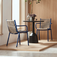 Chaises de jardin d'extérieur portables confortables en alliage d'aluminium léger empilables de style américain et européen moderne STG