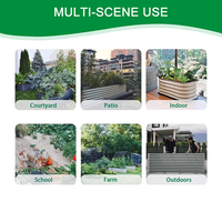 Kits de jardinières surélevées galvanisées, bacs à plantes galvanisés, jardinières modulaires d'extérieur pour légumes et fruits