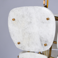 Lustre moderne de luxe à cadre en fer courbé de haute qualité, abat-jour en pierre, blanc chaud, commande par interrupteur, hauteur réglable, pour toutes les pièces, luminaires suspendus