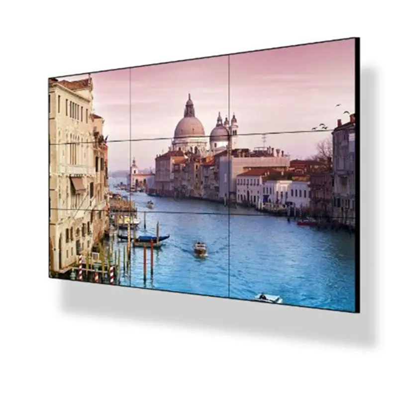 Shopping mall advertising display LCD video wall touch screen 24 / 7 all day display Indoor wall mounted display wall signage