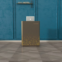 Pupitre d'accueil vertical moderne Shinestone, compact, pour magasin de détail et hall d'accueil de bureau